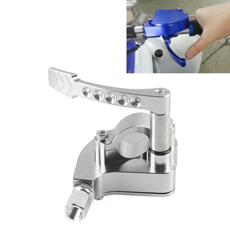 Motorcycles 7/8 Thumb Throttle Assembly Pull (Silver) - Replacement Parts by buy2fix | Online Shopping UK | buy2fix