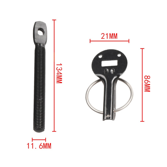 Universal Car Aluminum Alloy Mount Hood Pin Bonnet Lock (White) - Engine Fittings by buy2fix | Online Shopping UK | buy2fix