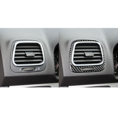 2 PCS / Set Carbon Fiber Car Left and Right Air Outlets Frame Decorative Sticker for Volkswagen Scirocco 2009-2016,Left and Right Drive Universal by buy2fix
