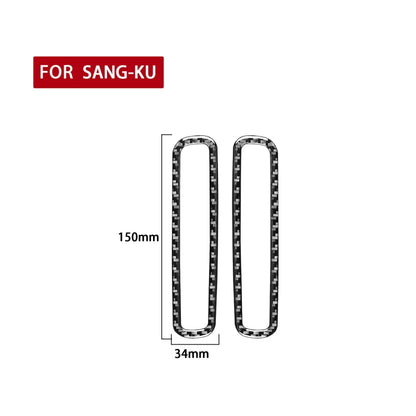 2 PCS / Set Carbon Fiber Car A-pillar Air Outlet Frame Decorative Sticker for Volkswagen Scirocco 2009-2016,Left and Right Drive Universal by buy2fix