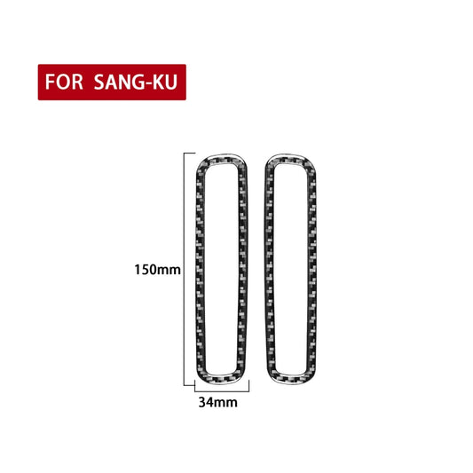 2 PCS / Set Carbon Fiber Car A-pillar Air Outlet Frame Decorative Sticker for Volkswagen Scirocco 2009-2016,Left and Right Drive Universal by buy2fix