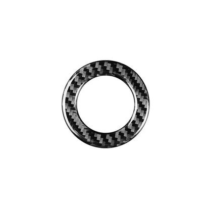 Carbon Fiber Car Cigarette Lighter Key Ring Decorative Sticker for Volkswagen Scirocco 2009-2016,Left and Right Drive Universal by buy2fix