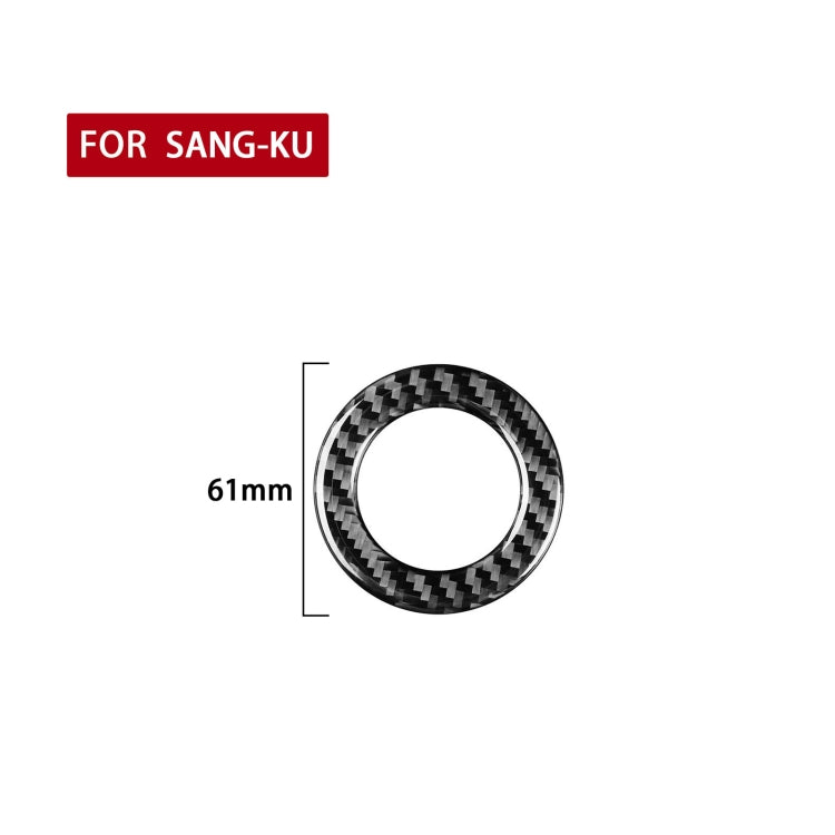 Carbon Fiber Car Cigarette Lighter Key Ring Decorative Sticker for Volkswagen Scirocco 2009-2016,Left and Right Drive Universal by buy2fix