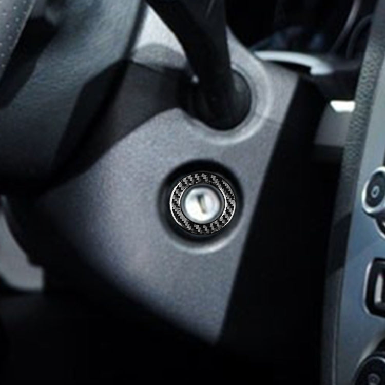 Carbon Fiber Car Cigarette Lighter Key Ring Decorative Sticker for Volkswagen Scirocco 2009-2016,Left and Right Drive Universal by buy2fix