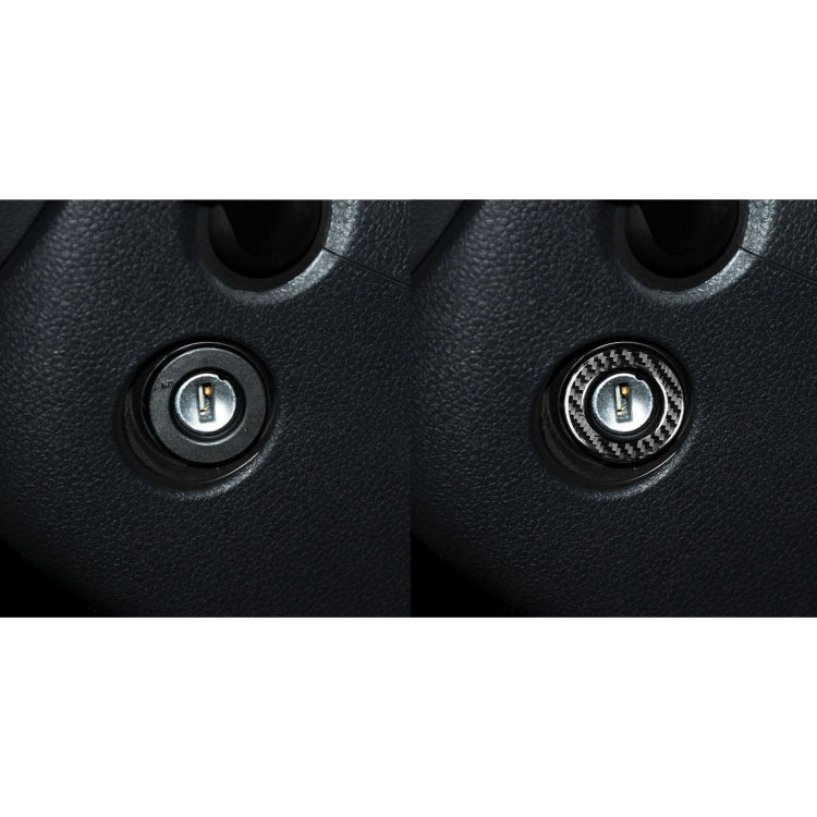 Carbon Fiber Car Cigarette Lighter Key Ring Decorative Sticker for Volkswagen Scirocco 2009-2016,Left and Right Drive Universal by buy2fix