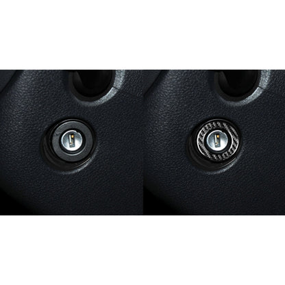 Carbon Fiber Car Cigarette Lighter Key Ring Decorative Sticker for Volkswagen Scirocco 2009-2016,Left and Right Drive Universal by buy2fix