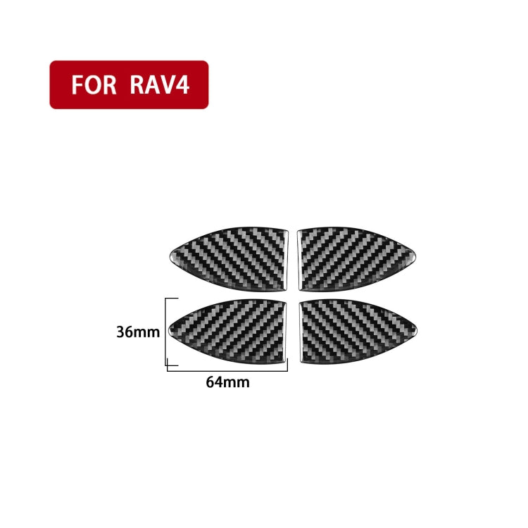 Carbon Fiber Car Inner Door Bowl Decorative Sticker for Toyota Old RAV4 2006-2013,Left and Right Drive Universal by buy2fix