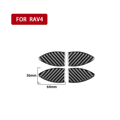 Carbon Fiber Car Inner Door Bowl Decorative Sticker for Toyota Old RAV4 2006-2013,Left and Right Drive Universal by buy2fix