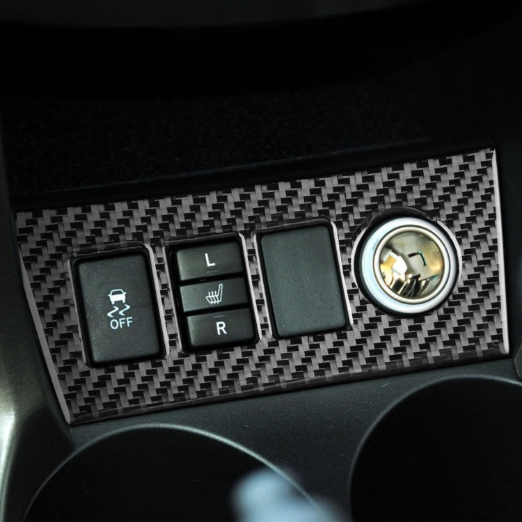 Carbon Fiber Car Cigarette Lighter Panel Decorative Sticker for Toyota Old RAV4 2006-2013,Left and Right Drive Universal by buy2fix