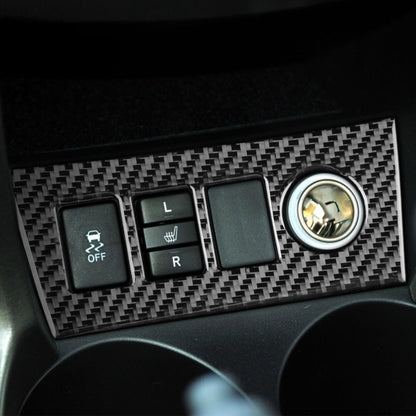 Carbon Fiber Car Cigarette Lighter Panel Decorative Sticker for Toyota Old RAV4 2006-2013,Left and Right Drive Universal by buy2fix