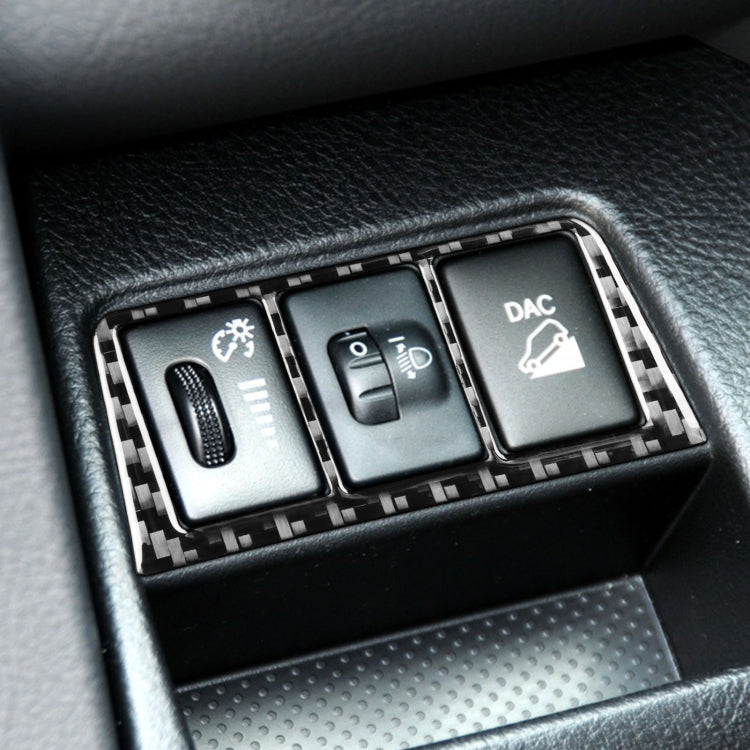 Carbon Fiber Car Headlight Switch Frame Decorative Sticker for Toyota Old RAV4 2006-2013,Left and Right Drive Universal by buy2fix
