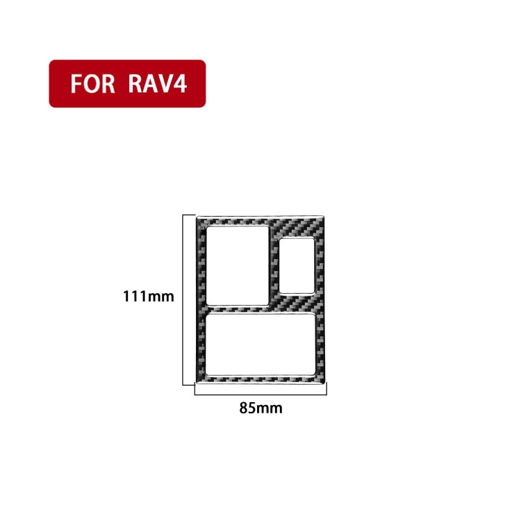 Carbon Fiber Car Rearview Mirror Adjustment Switch Frame Decorative Sticker for Toyota Old RAV4 2006-2013,Left Drive by buy2fix