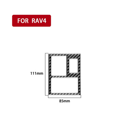 Carbon Fiber Car Rearview Mirror Adjustment Switch Frame Decorative Sticker for Toyota Old RAV4 2006-2013,Left Drive by buy2fix