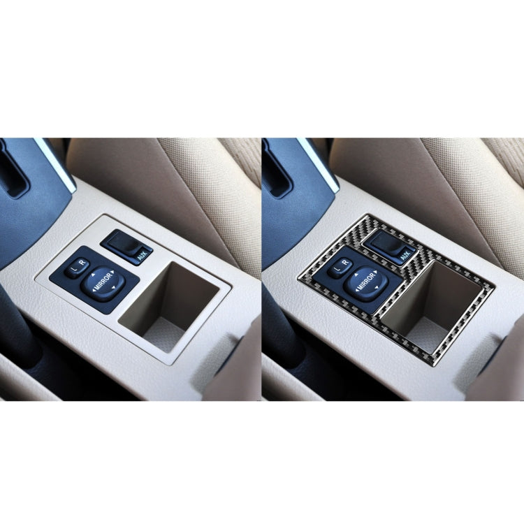 Carbon Fiber Car Rearview Mirror Adjustment Switch Frame Decorative Sticker for Toyota Old RAV4 2006-2013,Left Drive by buy2fix