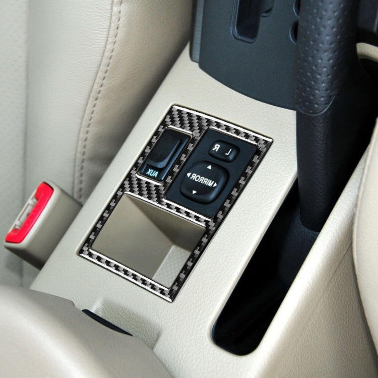 Carbon Fiber Car Rearview Mirror Adjustment Switch Frame Decorative Sticker for Toyota Old RAV4 2006-2013,Right Drive by buy2fix