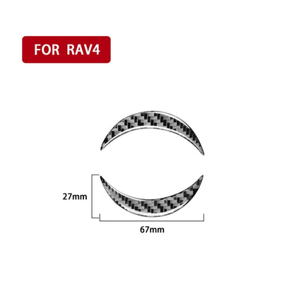 Carbon Fiber Car Steering Wheel Label Decorative Sticker for Toyota Old RAV4 2006-2013,Left and Right Drive Universal by buy2fix