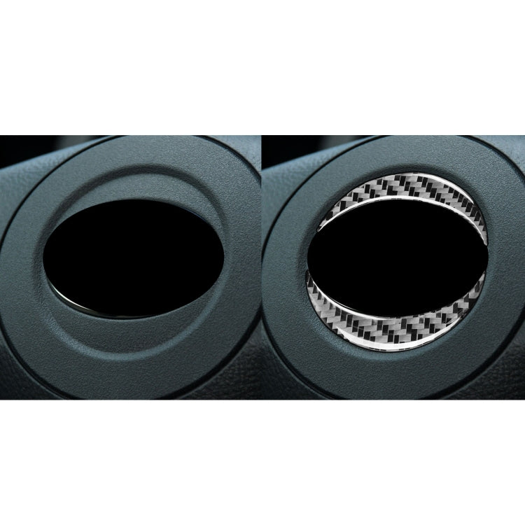 Carbon Fiber Car Steering Wheel Label Decorative Sticker for Toyota Old RAV4 2006-2013,Left and Right Drive Universal by buy2fix