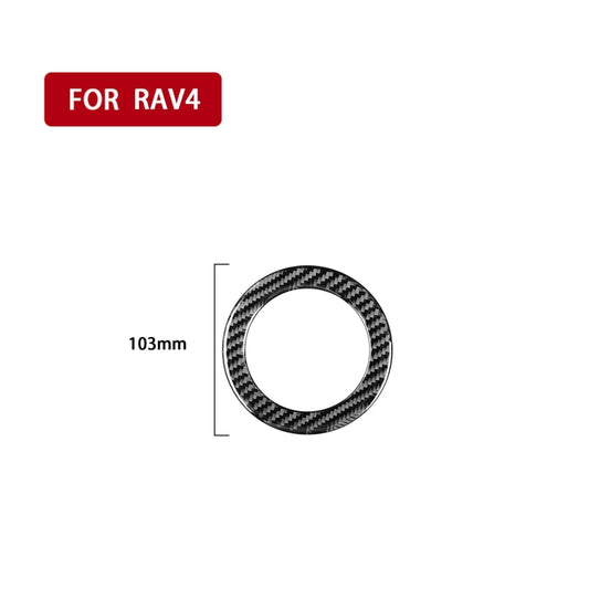 Carbon Fiber Car Steering Wheel Decorative Sticker for Toyota Old RAV4 2006-2013,Left and Right Drive Universal by buy2fix