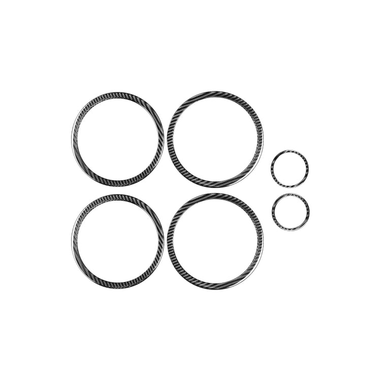 Carbon Fiber Car Door Horn Ring Decorative Sticker for Toyota Old RAV4 2006-2013,Left and Right Drive Universal by buy2fix