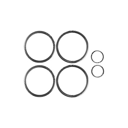 Carbon Fiber Car Door Horn Ring Decorative Sticker for Toyota Old RAV4 2006-2013,Left and Right Drive Universal by buy2fix