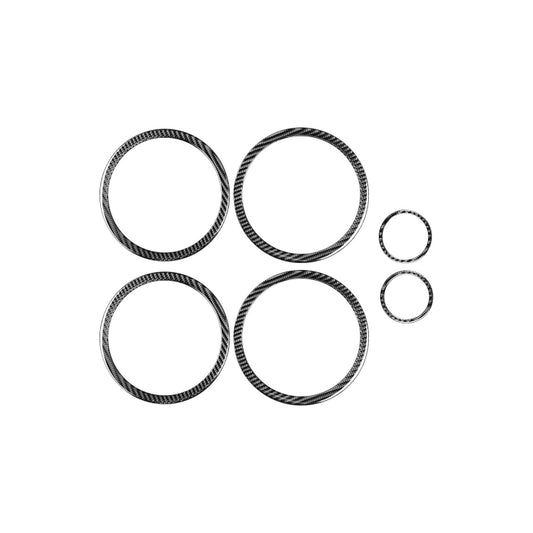 Carbon Fiber Car Door Horn Ring Decorative Sticker for Toyota Old RAV4 2006-2013,Left and Right Drive Universal by buy2fix