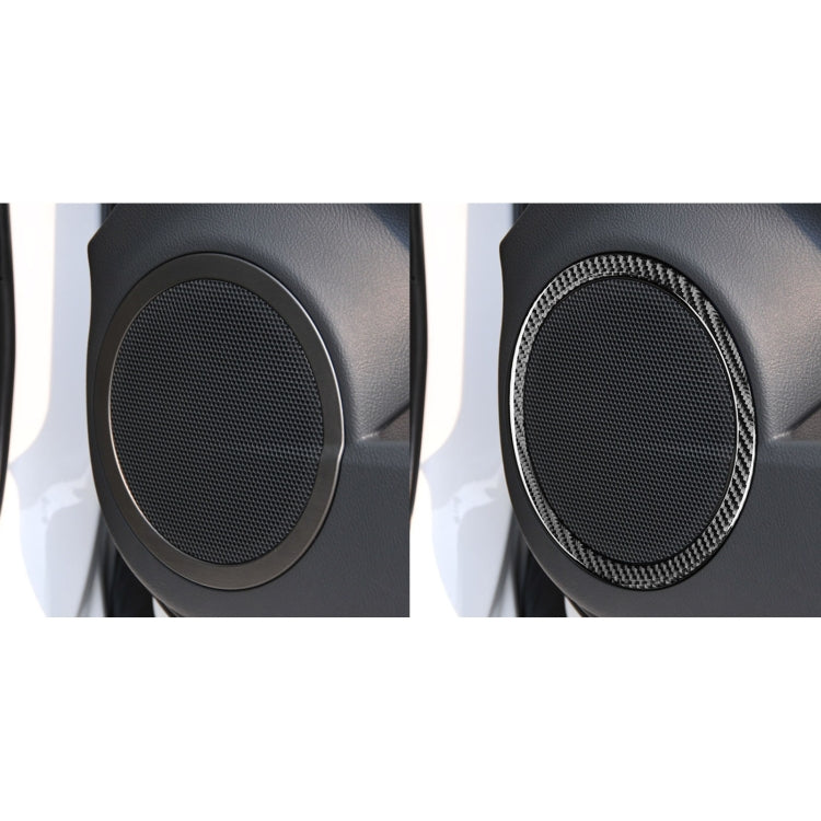 Carbon Fiber Car Door Horn Ring Decorative Sticker for Toyota Old RAV4 2006-2013,Left and Right Drive Universal by buy2fix