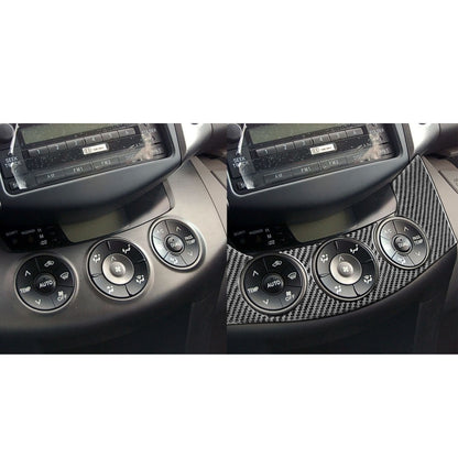 Carbon Fiber Car Central Control Switch Panel Decorative Sticker for Toyota Old RAV4 2006-2013,Left and Right Drive Universal by buy2fix
