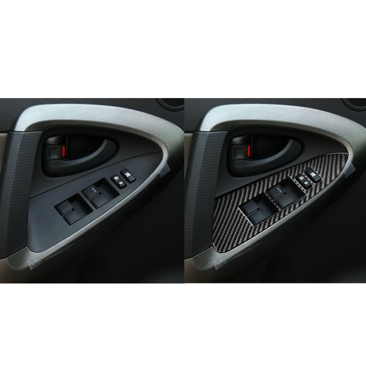 Carbon Fiber Car Lifting Panel Decorative Sticker for Toyota Old RAV4 2006-2013,Left Drive by buy2fix