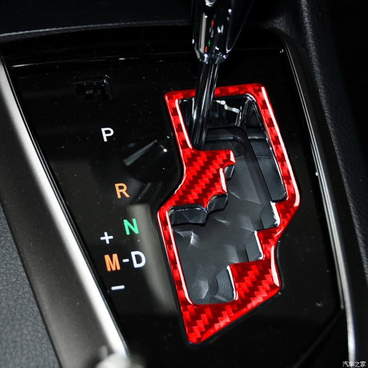 Carbon Fiber Car Gear Decorative Sticker for Toyota Corolla 2014-2018,Left Drive(Red) by buy2fix