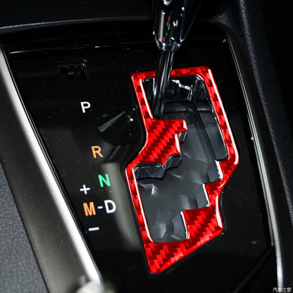 Carbon Fiber Car Gear Decorative Sticker for Toyota Corolla 2014-2018,Left Drive(Red) by buy2fix