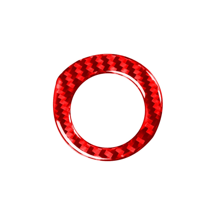 Carbon Fiber Car Ignition Key Ring Decorative Sticker for Toyota Corolla 2014-2018,Left and Right Drive Universal (Red) by buy2fix