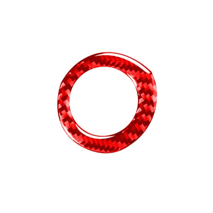 Carbon Fiber Car Ignition Key Ring Decorative Sticker for Toyota Corolla 2014-2018,Left and Right Drive Universal (Red) by buy2fix