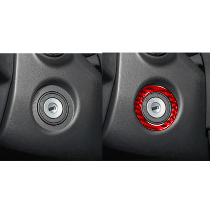 Carbon Fiber Car Ignition Key Ring Decorative Sticker for Toyota Corolla 2014-2018,Left and Right Drive Universal (Red) by buy2fix