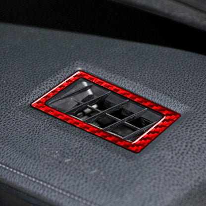 2 PCS / Set Carbon Fiber Car Dashboard Air Outlet Decorative Sticker for Toyota Corolla 2014-2018,Left and Right Drive Universal (Red) by buy2fix