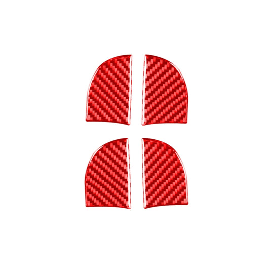 4 PCS / Set Carbon Fiber Car Inner Door Bowl Decorative Sticker for Toyota Corolla 2014-2018,Left and Right Drive Universal (Red) - Car Interior Mouldings by buy2fix | Online Shopping UK | buy2fix