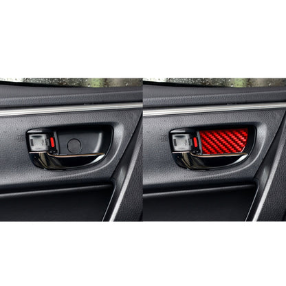 4 PCS / Set Carbon Fiber Car Inner Door Bowl Decorative Sticker for Toyota Corolla 2014-2018,Left and Right Drive Universal (Red) - Car Interior Mouldings by buy2fix | Online Shopping UK | buy2fix