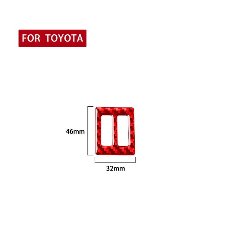 Carbon Fiber Car Central Air Outlet Switch Decorative Sticker for Toyota Corolla 2014-2018,Left and Right Drive Universal (Red) by buy2fix