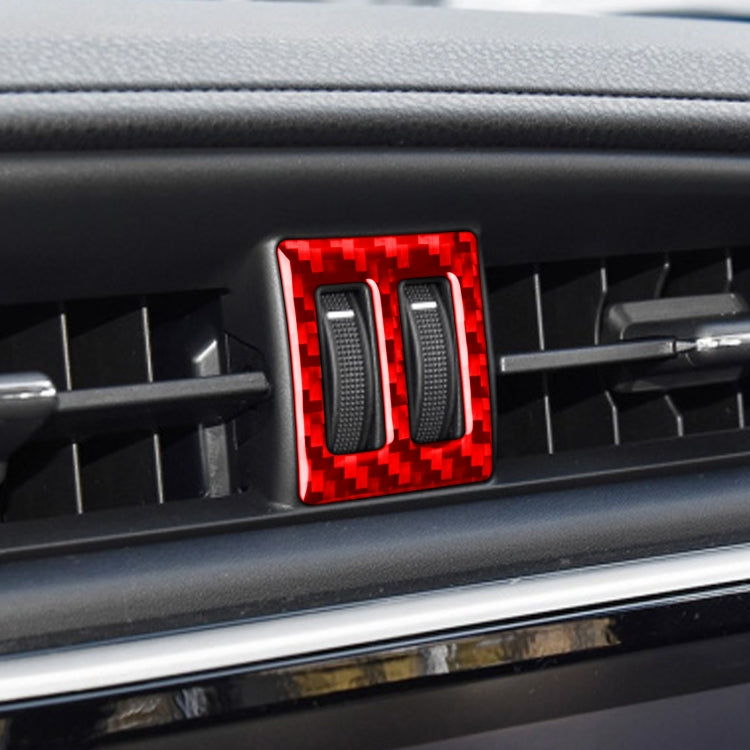 Carbon Fiber Car Central Air Outlet Switch Decorative Sticker for Toyota Corolla 2014-2018,Left and Right Drive Universal (Red) by buy2fix