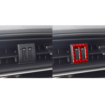 Carbon Fiber Car Central Air Outlet Switch Decorative Sticker for Toyota Corolla 2014-2018,Left and Right Drive Universal (Red) by buy2fix