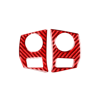 2 PCS / Set Carbon Fiber Car Steering Wheel Button Frame Decorative Sticker for Toyota Corolla 2014-2018,Left and Right Drive Universal(Red) by buy2fix