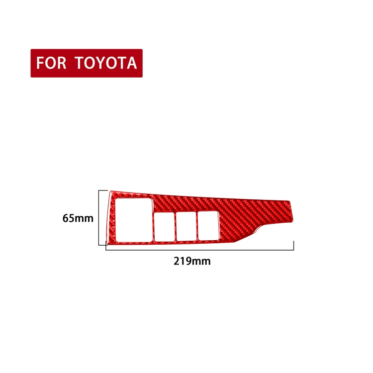 Carbon Fiber Car Headlight Switch Decorative Sticker for Toyota Corolla 2014-2018,Left Drive (Red) by buy2fix