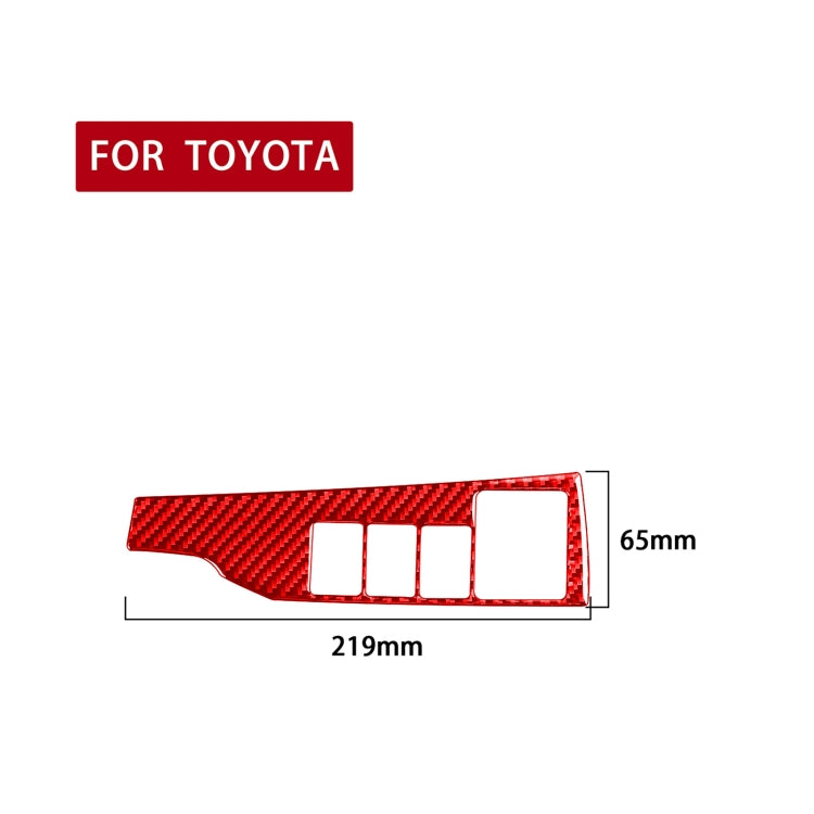 Carbon Fiber Car Headlight Switch Decorative Sticker for Toyota Corolla 2014-2018,Right Drive (Red) by buy2fix