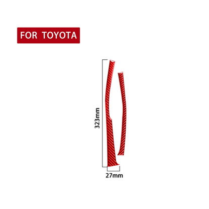 2 PCS / Set Carbon Fiber Car Gear Side Decorative Sticker for Toyota Corolla 2014-2018,Left Drive (Red) by buy2fix