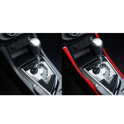 2 PCS / Set Carbon Fiber Car Gear Side Decorative Sticker for Toyota Corolla 2014-2018,Left Drive (Red) by buy2fix