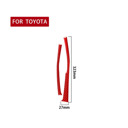 2 PCS / Set Carbon Fiber Car Gear Side Decorative Sticker for Toyota Corolla 2014-2018,Right Drive (Red) by buy2fix