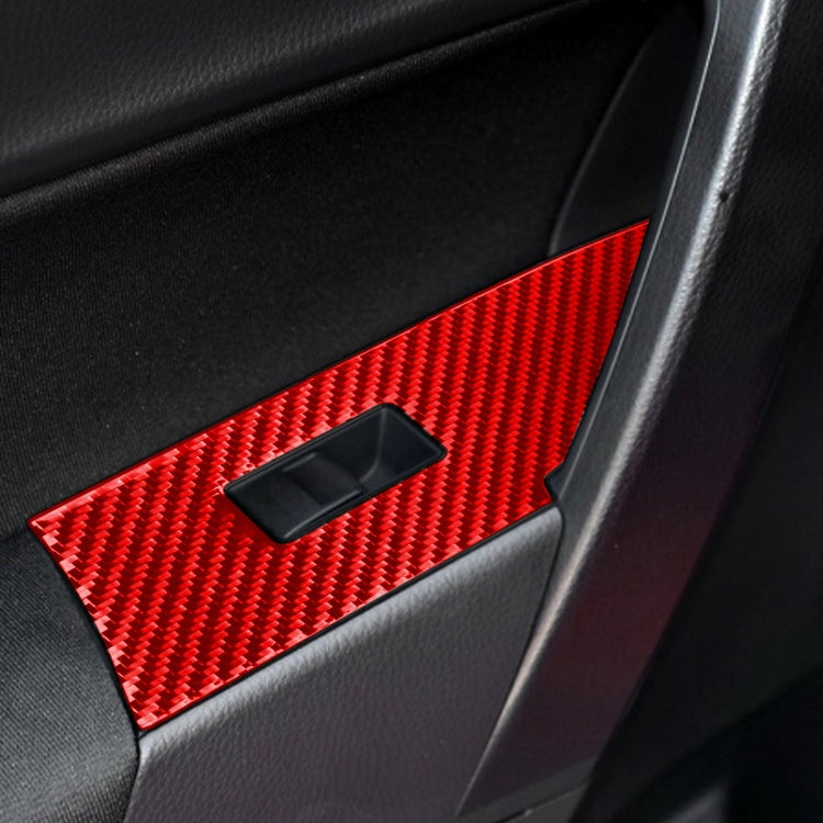 4 PCS / Set Carbon Fiber Car Lifting Decorative Sticker for Toyota Corolla 2014-2018,Right Drive (Red) - Car Interior Mouldings by buy2fix | Online Shopping UK | buy2fix