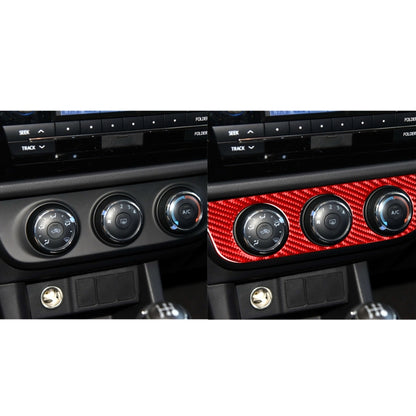 Carbon Fiber Car Air Conditioner Switch Panel A Decorative Sticker for Toyota Corolla 2014-2018,Left Drive (Red) by buy2fix