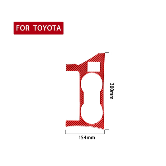 Carbon Fiber Car Cup Holder Panel A Decorative Sticker for Toyota Corolla 2014-2018,Left Drive (Red) by buy2fix