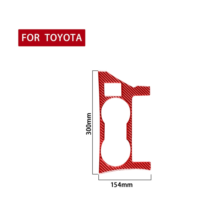 Carbon Fiber Car Cup Holder Panel A Decorative Sticker for Toyota Corolla 2014-2018,Right Drive (Red) by buy2fix