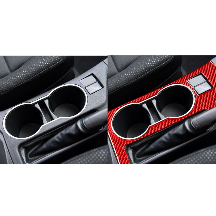 Carbon Fiber Car Cup Holder Panel A Decorative Sticker for Toyota Corolla 2014-2018,Right Drive (Red) by buy2fix